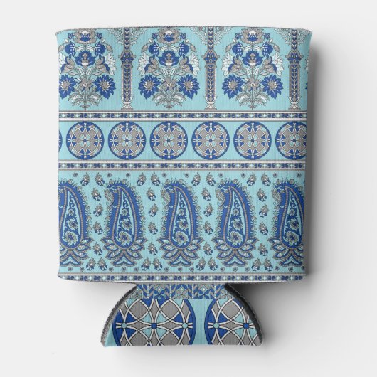 Aziatische Paisley grens: traditioneel ontwerp. Blikjeskoeler (Voorkant)