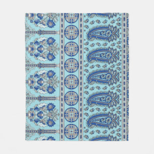 Aziatische Paisley grens: traditioneel ontwerp. Fleece Deken