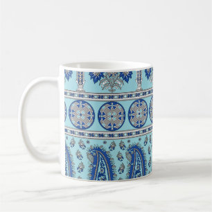 Aziatische Paisley grens: traditioneel ontwerp. Koffiemok