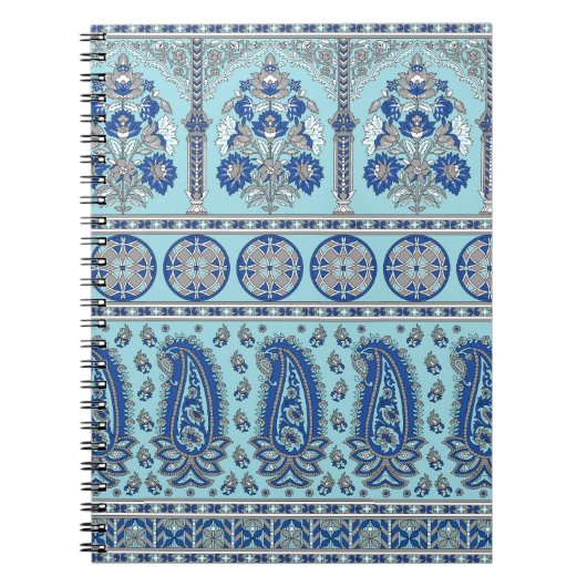 Aziatische Paisley grens: traditioneel ontwerp. Notitieboek (Voorkant)