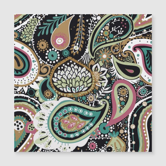 Aziatische paisley: modern naadloos ontwerp. (Voorkant)