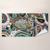 Aziatische paisley: modern naadloos ontwerp. badhanddoek (Badhanddoek)