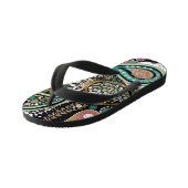 Aziatische paisley: modern naadloos ontwerp. kinder teenslippers (Schuin)