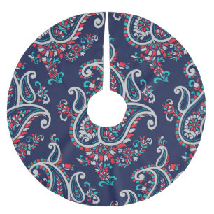 Aziatische Paisley: Traditioneel Naadloos Ontwerp. Kerstboom Rok
