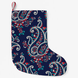 Aziatische Paisley: Traditioneel Naadloos Ontwerp. Kleine Kerstsok