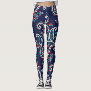 Aziatische Paisley: Traditioneel Naadloos Ontwerp. Leggings