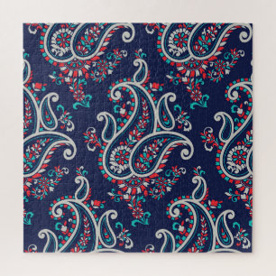 Aziatische Paisley: Traditioneel Naadloos Ontwerp. Legpuzzel