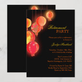 Aziatische papieren lantaarns Pensioen Partij Kaart (Voorkant / Achterkant)