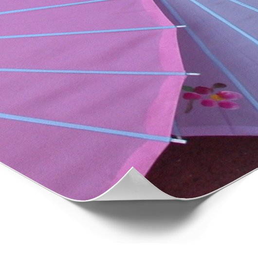 Aziatische paraplu poster (Hoek)