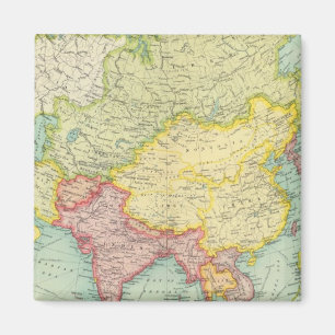 Aziatische politieke atlas-kaart magneet