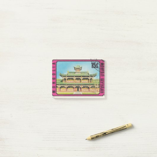 Aziatische postzegel Mongoolse shudan Post-it® Notes (Op bureau)