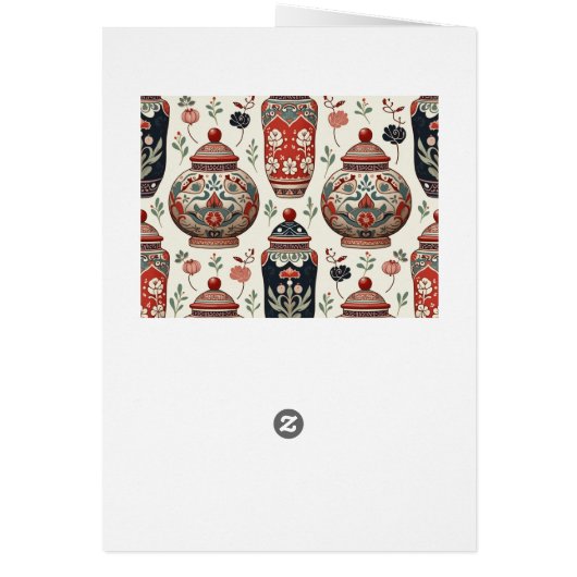 Aziatische Pottery Afbeelding bruiloft teken (Achterkant)