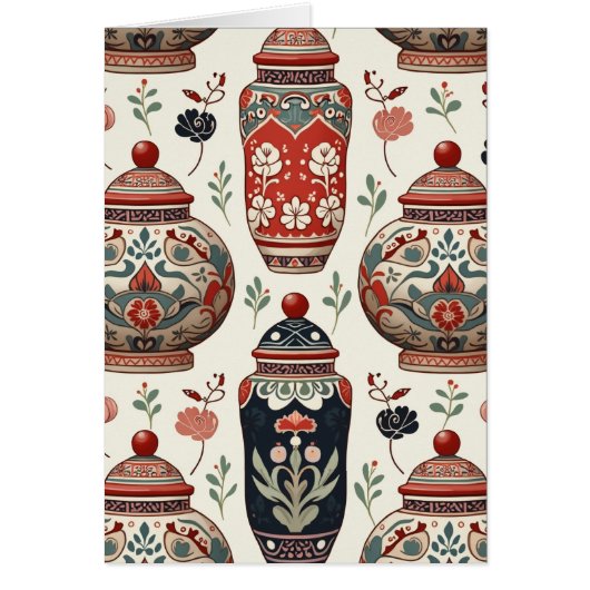 Aziatische Pottery Afbeelding bruiloft teken (Voorkant)