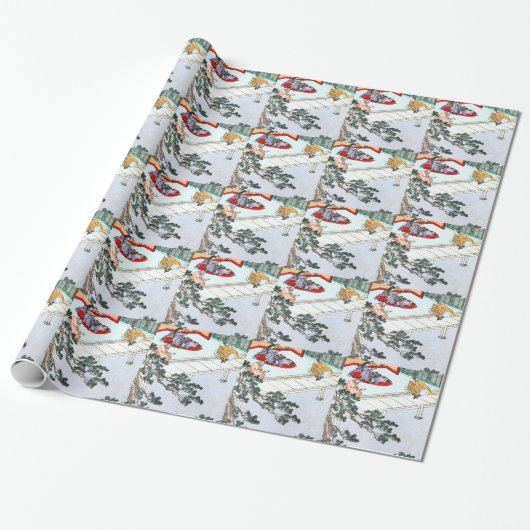 Aziatische prinses cadeaupapier (Uitgerold)