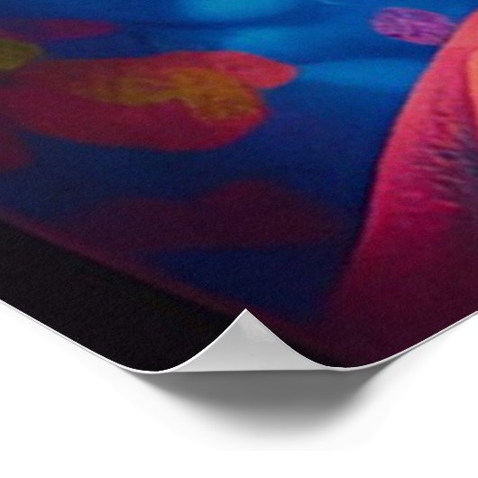 Aziatische prinses met blauw haar poster (Hoek)