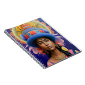 Aziatische prinses met groot blauw pet notitieboek (Rechterzijde)