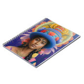 Aziatische prinses met groot blauw pet notitieboek (Linkerzijde)