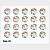 Aziatische prinses ronde sticker (Vel)