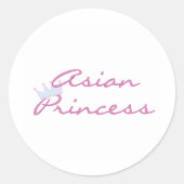 Aziatische prinses ronde sticker (Voorkant)