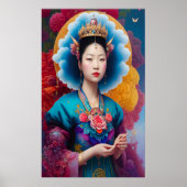 Aziatische prinsesportret poster (Voorkant)