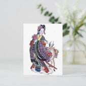 -Aziatische Prints Briefkaart (Staand voorkant)