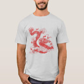 Aziatische rode draak t-shirt (Voorkant)