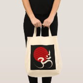 Aziatische Rode Zon Yoga & Moderne Zen Kalligrafie Tote Bag (Voorkant (product))