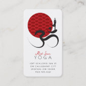 Aziatische Rode Zon Yoga & Moderne Zen Kalligrafie Visitekaartje (Voorkant)