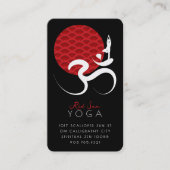 Aziatische Rode Zon Yoga & Moderne Zen Kalligrafie Visitekaartje (Voorkant)
