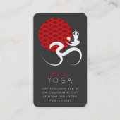 Aziatische Rode Zon Yoga & Moderne Zen Kalligrafie Visitekaartje (Voorkant)