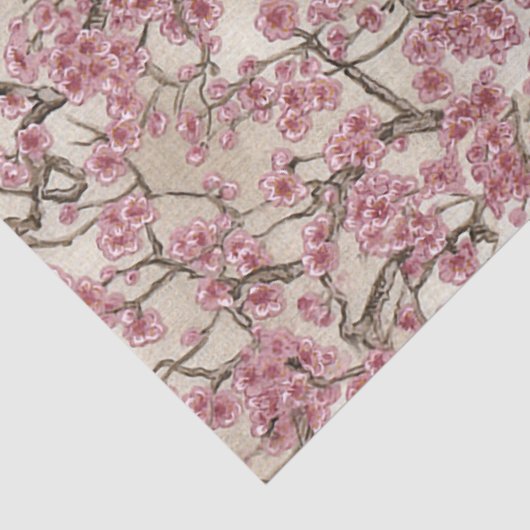 Aziatische roze kers bloesems tissuepapier (Detail)