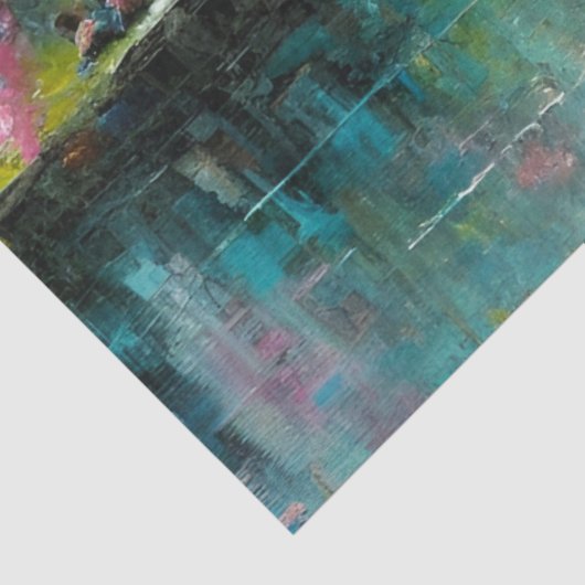 Aziatische Scenery Tissue Paper Tissuepapier (Detail)