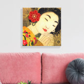 Aziatische schoonheid canvas afdruk (Insitu (Woonkamer))