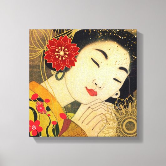 Aziatische schoonheid canvas afdruk (Voorkant)