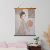 Aziatische Schoonheid Inkt Schilderij Wall Art Hangend Wandkleed (Slaapkamer)