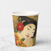 Aziatische schoonheid papieren bekers (Links)