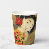 Aziatische schoonheid papieren bekers (Rechts)
