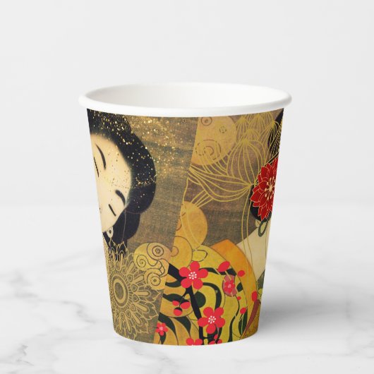 Aziatische schoonheid papieren bekers (Voorkant)