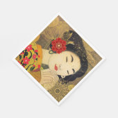 Aziatische schoonheid servet (Hoek)