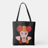 Aziatische schoonheid tote bag (Achterkant)