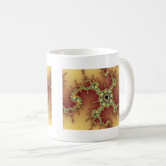 Aziatische spin - Fractale Mok (Voorkant rechts)