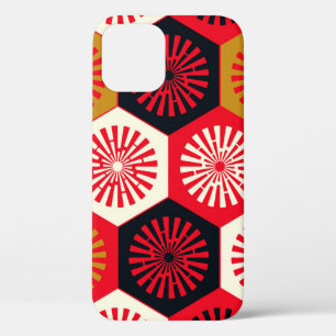 Aziatische stijl bloemenzeshoekig patroon Case-Mate iPhone case