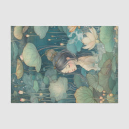 Aziatische stijl waterlelies tissuepapier