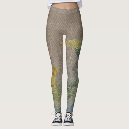 Aziatische stijlkunst leggings (Voorkant)