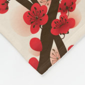 Aziatische stijlschilders, bloesem in het voorjaar fleece deken (Hoek)