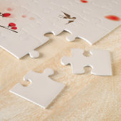 Aziatische stijlschilders, bloesem in het voorjaar legpuzzel (Zijkant)