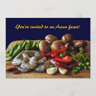 Aziatische Stir Fry-uitnodiging Kaart