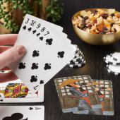 Aziatische strijdster pokerkaarten (Insitu)