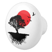 Aziatische Sunrise Ceramic Knob. Keramische Knop (Rechts)