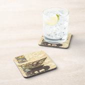 Aziatische tapijt met Bowl- en Drakenontwerp Bier Onderzetter (Rechterzijde)